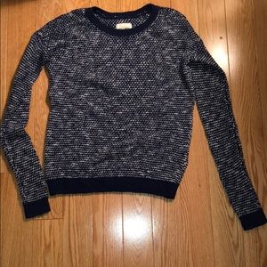 Navy and white light sweater
